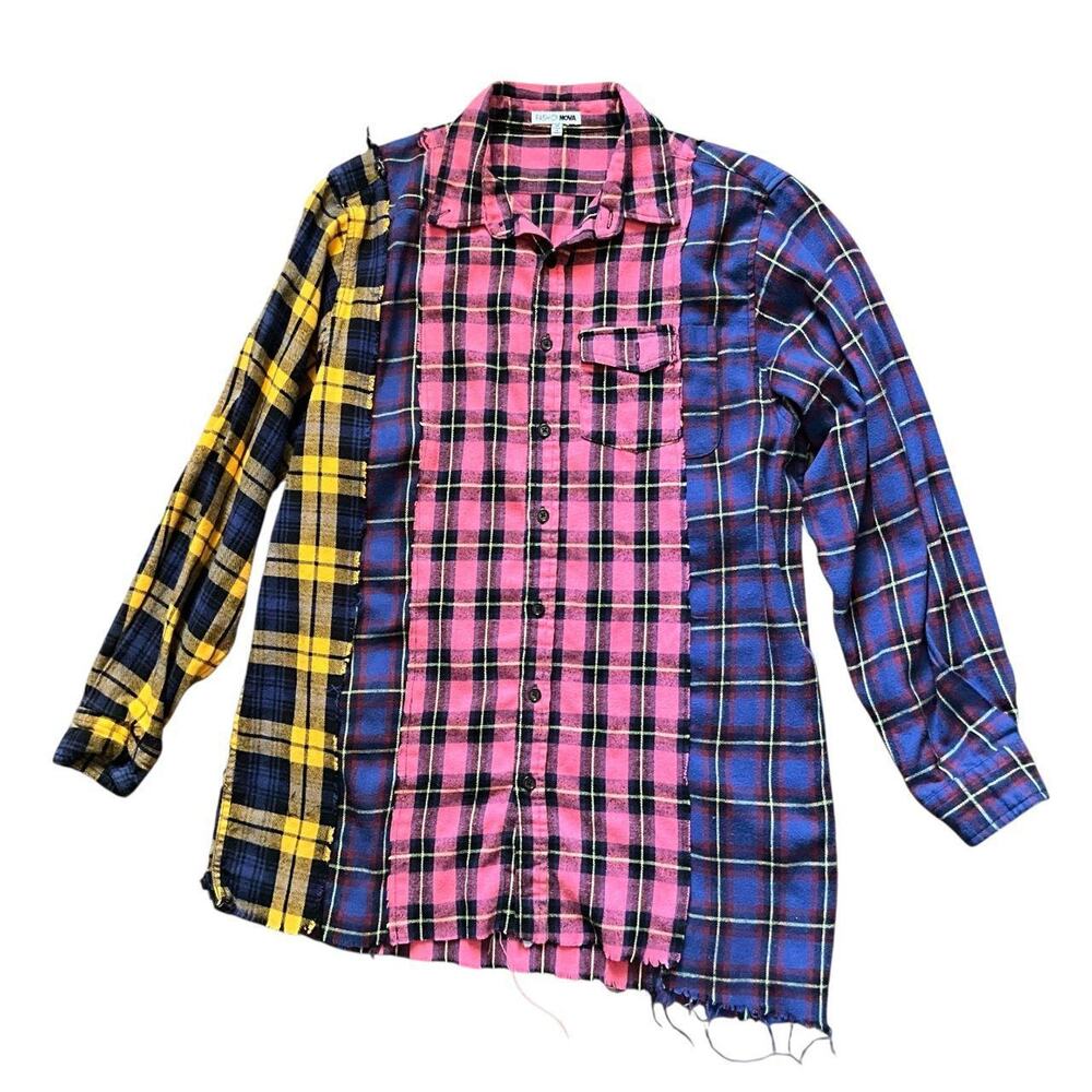 Fashion Nova Multicolor Plaid Flannel: Modern
